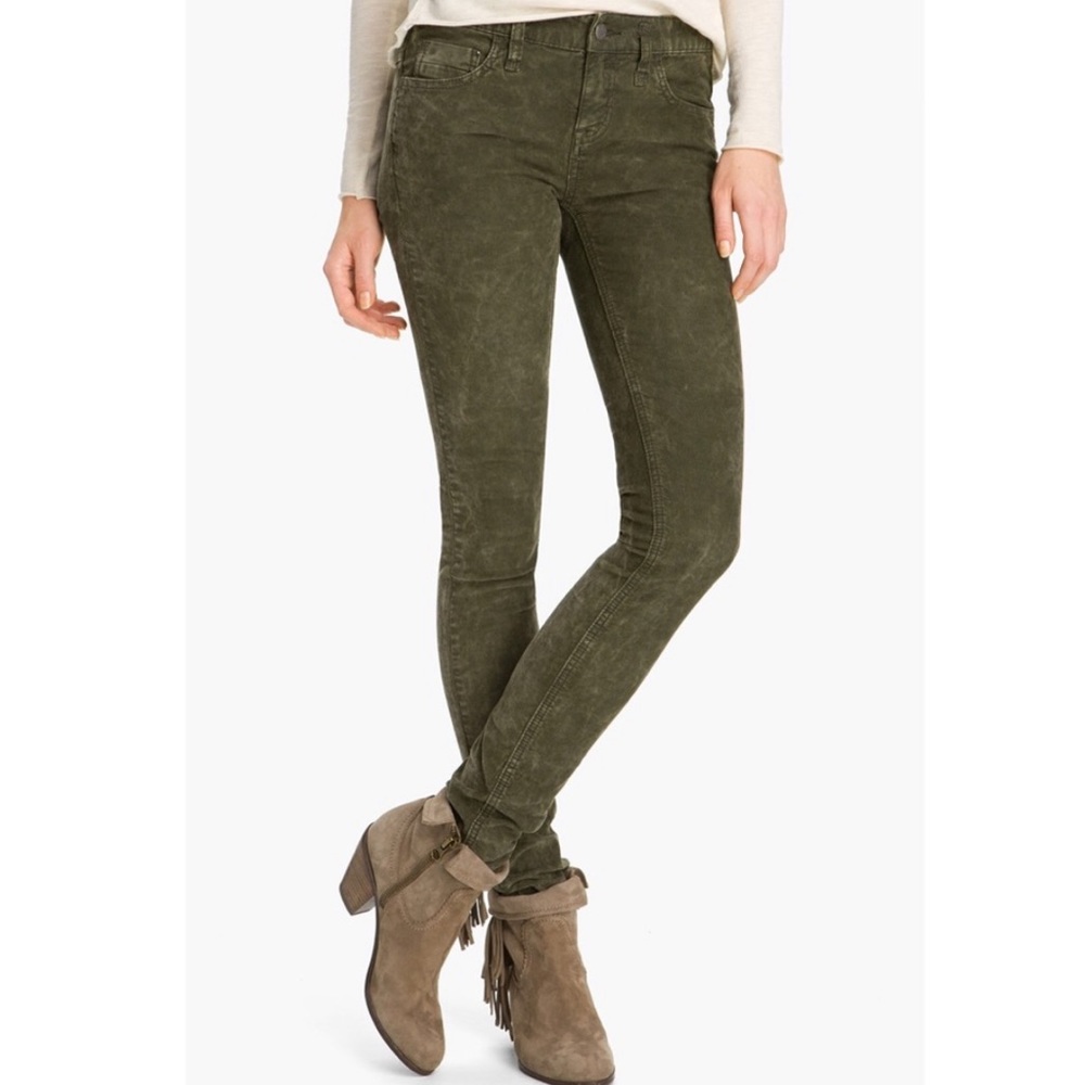Free People Olive Green Corduroy Pants